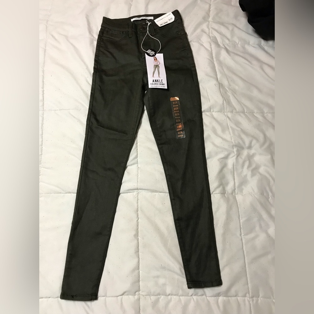 Olive Green skinny pants